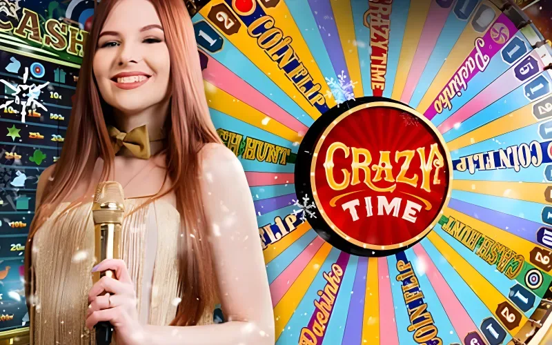 Juega Crazy Time en 1win y prueba suerte en la rueda de dinero.